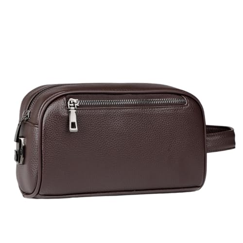 Pochette de poignet sécurisée contre le vol : sac à main homme en cuir souple à code