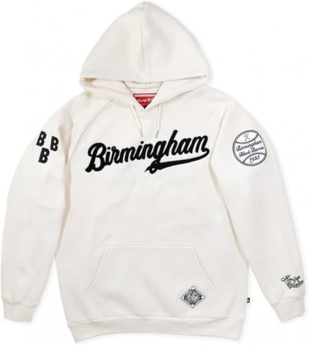 Big Boy Birmingham Black Barons Heritage Mens Hoodie [Ivory White] - ID#39200-92-225-0-03
