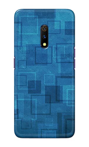 Image of Printed Hard Back Cover Case for Realme X | Oppo K3 Back Cover (Plain Azure Blue) -203