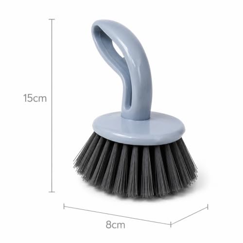 Image of KWEL Kitchen & Bathroom Cleaning Brush | Plastic Sink Scrub Brush for Wash Basin, Tiles, Countertops & Dishes | Strong Bristles | Pack of 2 | Multicolor
