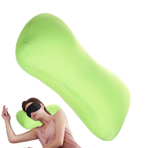 Genérico Almohada de Bolitas - Almohada de Viaje con Microesferas,Cojín de Soporte Cervical Portátil para Avión Coche Hogar Viajes