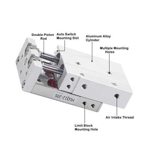 Cylindre pneumatique HLQ8X10 pour intégration sur table d'assemblage robotisée