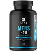 Men's Hair Supplement with Biotin, Selenium, Zinc, Collagen, Vitamins A, C, E, B5 and D3 | 240 Ca...