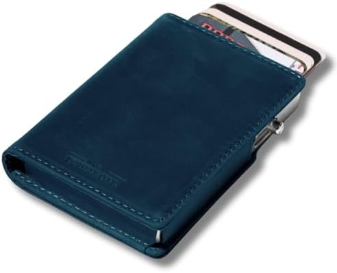 Double Oak Essentials Pop-up Wallet | RFID Blocking Leather Minimalist Wallet | Slim Wallet for Men | Top Grain Leather, Holds up to 10 Cards Plus Cash…