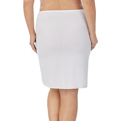 Jones Ny Women's Silky Touch 23 Anti-Cling Knee Length Half Slip, White, Xl #TOP2