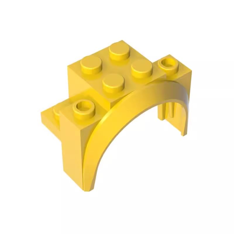 Transportation Wheel Arch, Mudguard 4x2 1/2x2 1/3 10PCS Compatible with Lego 18974 GDS-2021 Classic Bulk Toy MOC Color:Yellow — image 1