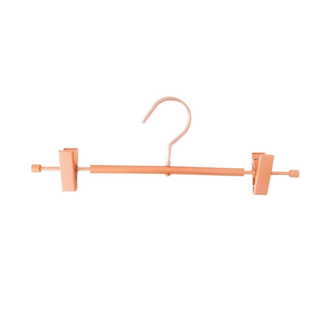 Percha para Pantalones De Aleación De Aluminio, 5 Uds., con Clip, Percha De Metal, Antideslizante, Tendedero De Faldas para Ropa para Sudadera(Rose Gold)