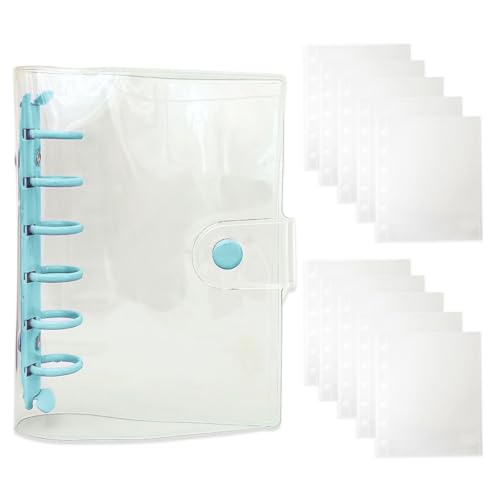 シール帳 透明 A7 ミニ バインダー クリア 6穴 収納 推し活 プリ帳 レフィル 10枚 女の子 コラージュ トレカ はがせる 手帳 男の子