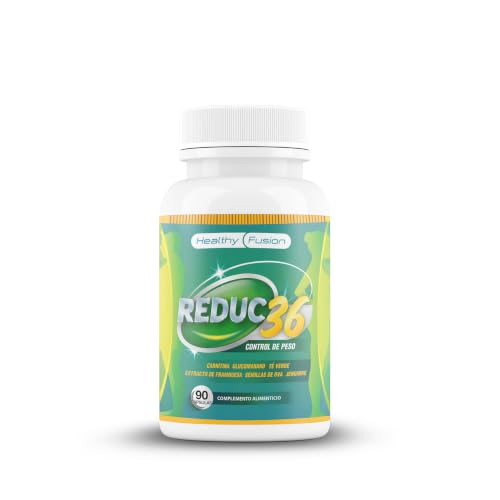 Healthy Fusion - Reduc36 | Pastillas para Adelgazar Rápido | Quemagrasas potente, Termogénico y Supresor del Apetito | Adelgazar rápido y efectivo | Fórmula natural sin efectos rebote | 60 cápsulas