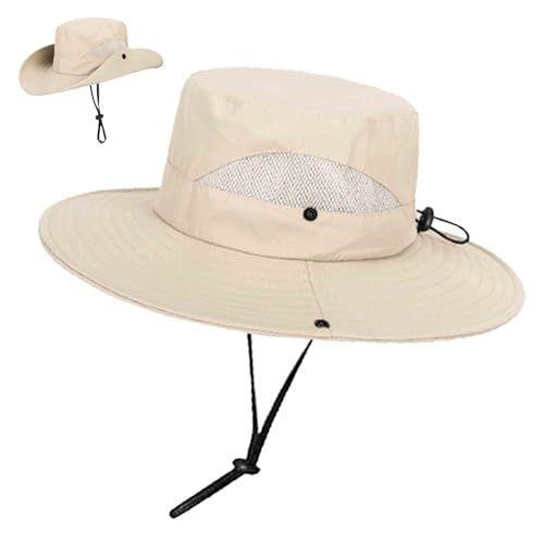 Beach UV-Protection Sun Hats for Kids, Wide-Brim Quick-Dry Safari Fishing Bucket Hats Boonie Cap for Girls Boys