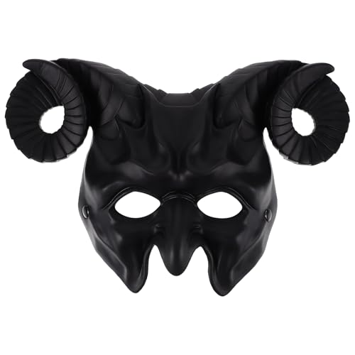 Demonio, Toy Gadpiparty - Máscara de diablo, cuernos de cabra, para cosplay, monstruos, cosplay, máscara de disfraz con cuerno de media cara, máscara de máscaras, cuerno...
