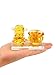 Jovivi Crystal Glass Chinese God of Wealth Statue Golden Treasure Basin with Ingot/Yuan Bao Good Luck Wealth Prosperity Collectibles Figurine Feng Shui Decor for Home Office
