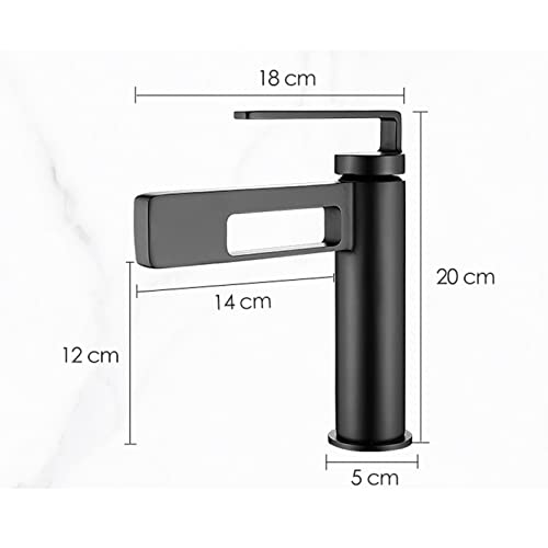 Robinet de lavabo cascade en laiton massif gris de qualité supérieure - 4