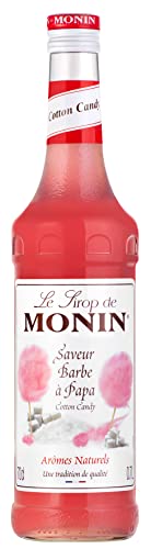 MONIN - Sirop de Barbe à Papa pour Cocktail, Milkshake et Lait Aromatisé - Arômes Naturels - 70cl