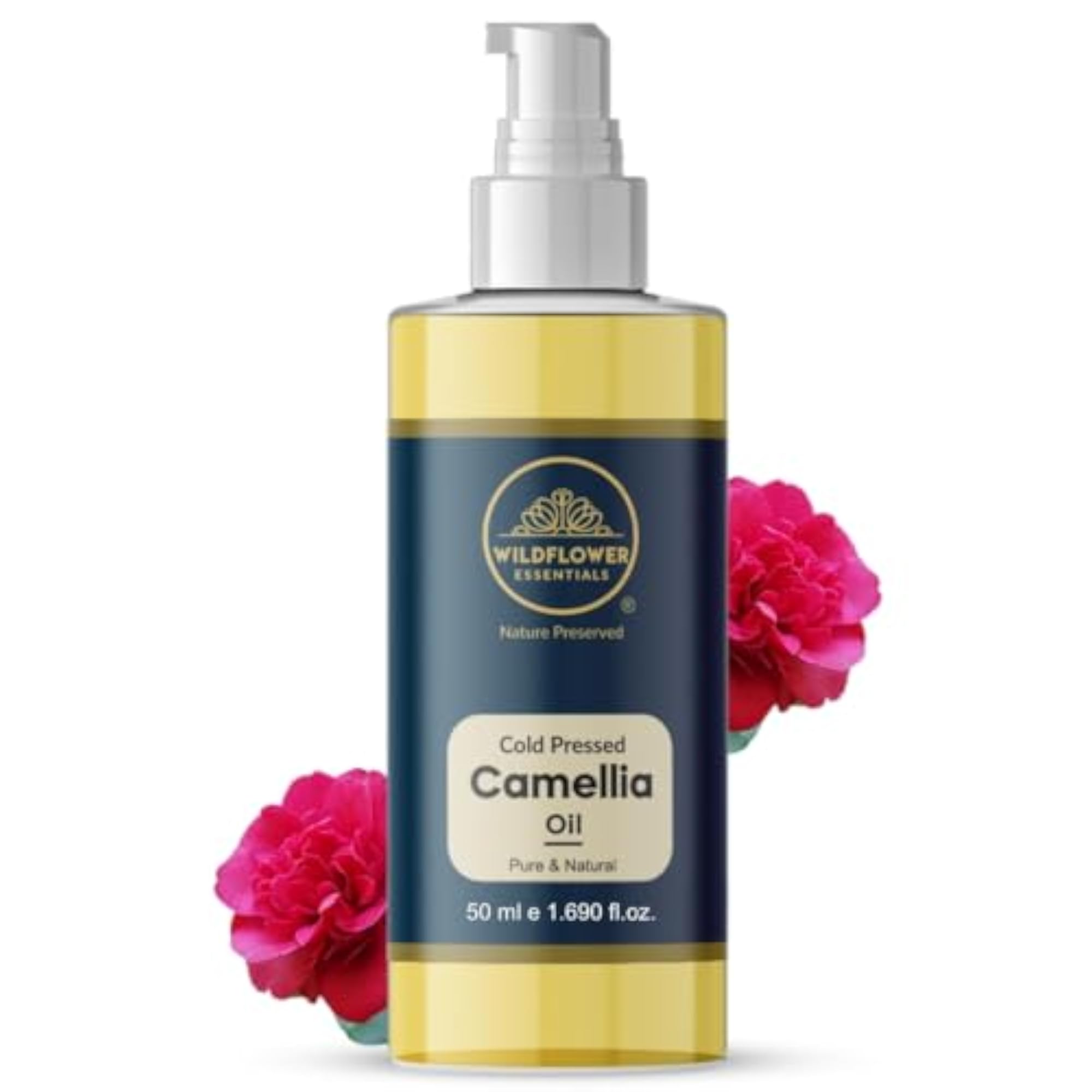 Camellia Oil Cold Pressed, 100% Pure & Natural, 50ml