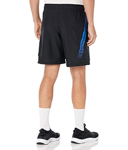 Under Armour Men's Woven Graphic Shorts, (003) Black / / Versa Blue, Small - image 2