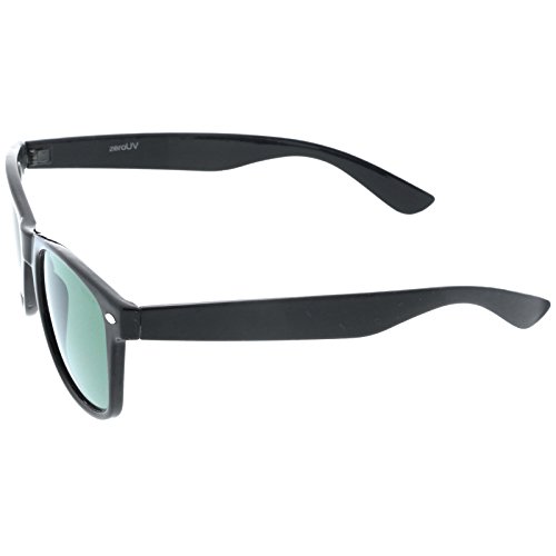 zeroUV - Retro Wide Arm Square Impact Resistant Glass Lens Horn Rimmed Sunglasses 55mm4