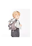 Affenzahn Kleiner Freund Kindergarten-Rucksack für 1-3 Jährige Ergonomisch Reflektierend Ziehzunge mit Namensschild Hund - Grau