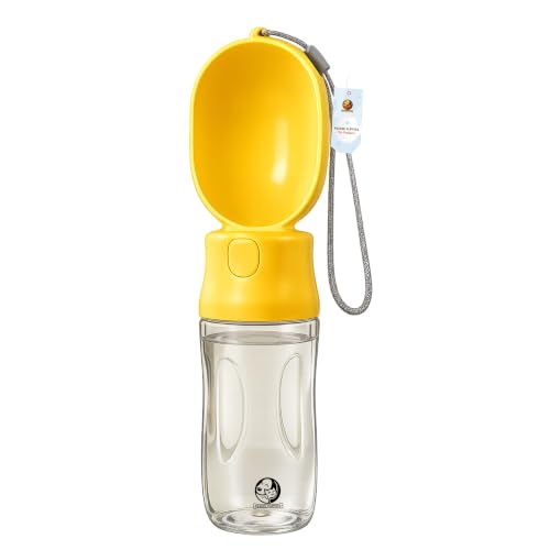 Image of Foodie Puppies Portable Dog Water Bottle, (530ml,18Oz) Color May Vary | Leak-Proof Easy Squeeze Pet Water Dispenser with BPA-Free Drinking Cup | Walking, Hiking, Travel & Road Trips