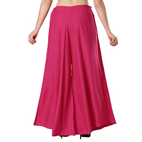 Image of Super Soft Flared Solid Rayon Sharara In 10 Attractive Colours For Women's And Girl's