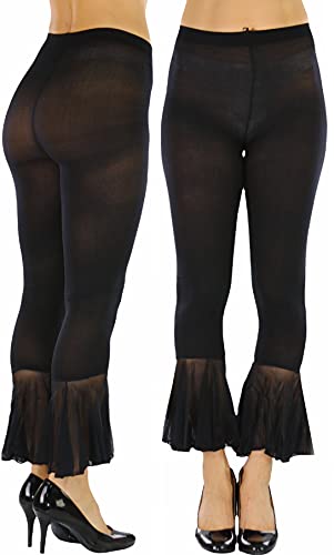 Image of ToBeInStyle Women's Opaque Ankle Long Nylon Footless Fun Tights Pantyhose