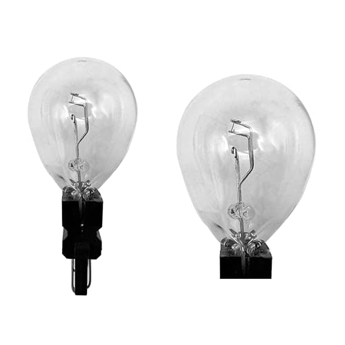 cyclingcolors 2x Glühbirne glühlampe 3157 12V P27/7W W2.5x16q 32/3CP S25q lampe auto motorrad moped Bremsrücklicht Stoplicht US-Fabrikate Typ, transparent