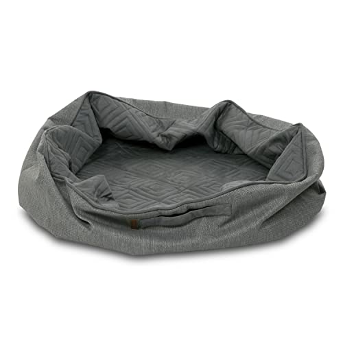 Bark And Slumber Good Boy Grey Large Plush Round Cloud Dog Bed #TOP3