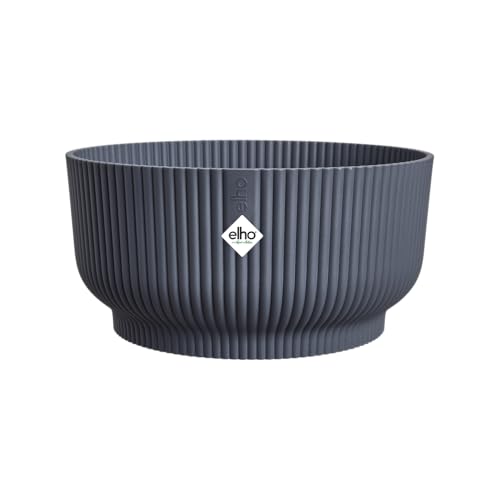 Elho Vibes Fold Bowl 25 - Macetero Por Interior - 100 Plástico Reciclado - Ø 24.9 X H 12.1 Cm - Negro Anthracite Elho Vibes Fold Bowl 25 - Macetero Por Interior - 100 Plástico Reciclado - Ø 24.9 X H 12.1 Cm - Negro Anthracite