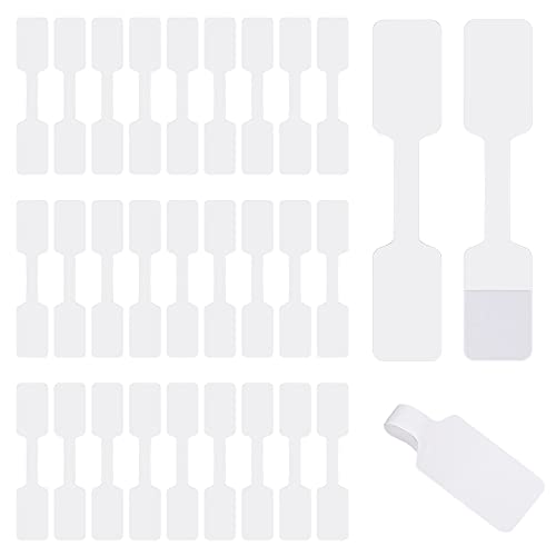 Étiquettes de prix pour bijoux autocollantes rectangulaires blanches x1000