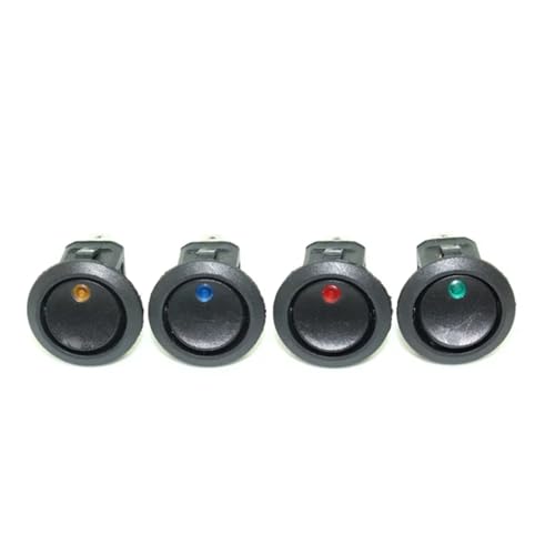 Interrupteur à bascule rond 12V LED commande ON/OFF 3 broches pour auto moto