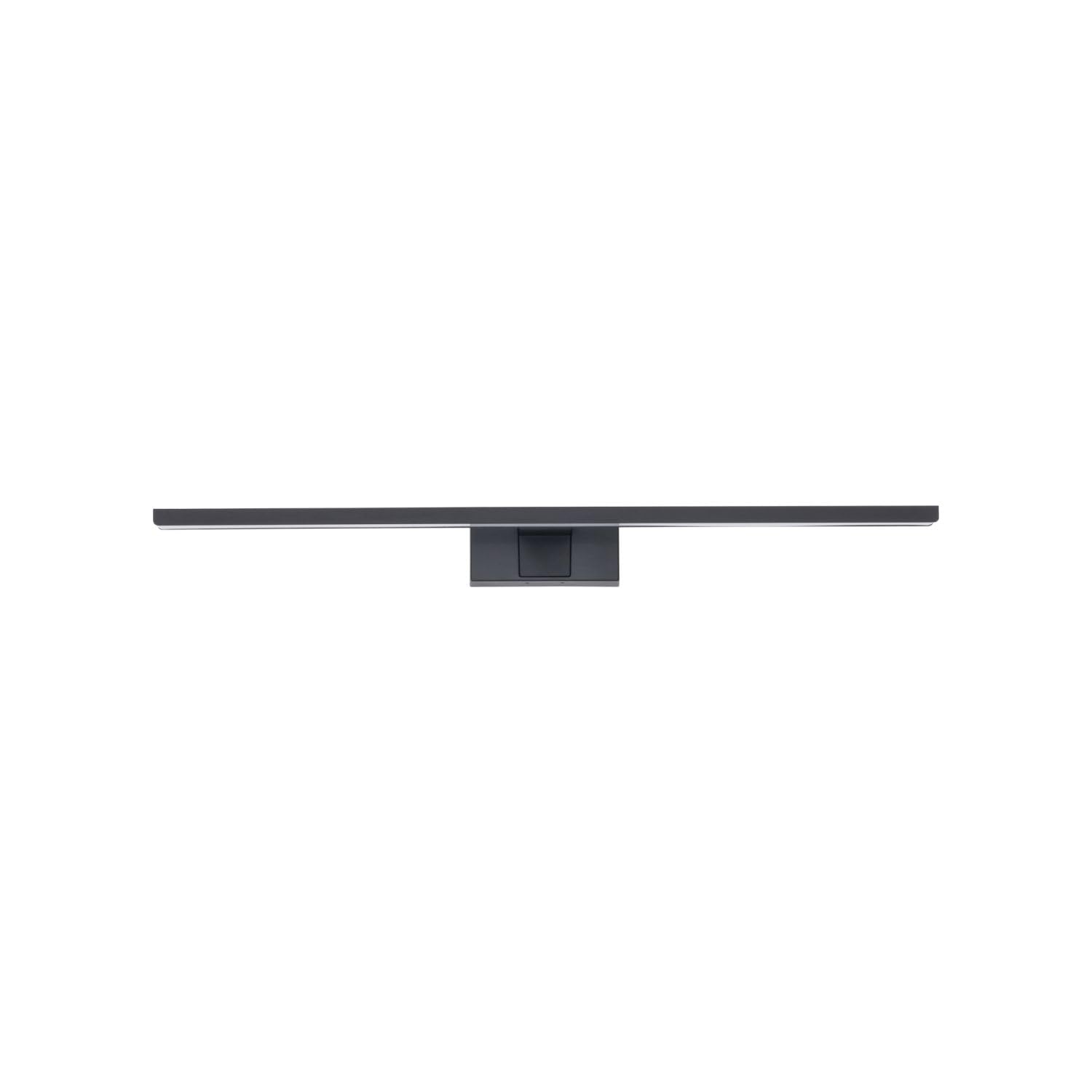 Licht-Erlebnisse LED Badlampe Wand 60 cm lang IP44 Schwarz 3000 K 850 lm warmweiß hell Aluminium Modern Spiegelleuchte Wandlampe innen Spiegel Badezimmer