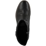Clarks Botas de cuero con correa de colonia en negro, Negro, 6