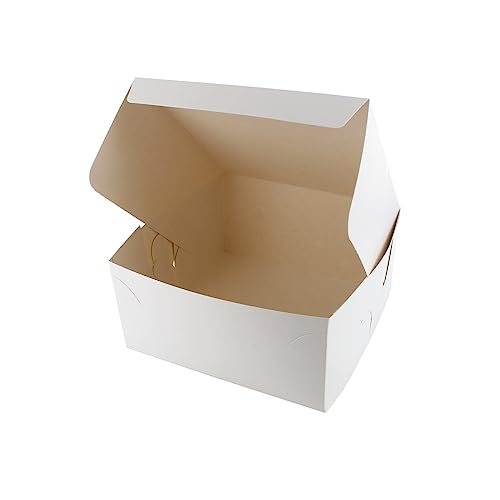 Culpitt Bakery Box, 6" x 6", White Folding Box for Cake Cookies, Sandwiches, Cake Slices, Pastries, Take Aways, And Soaps