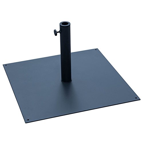 Sundale Outdoor 40 lbs Heavy Duty Square Steel Plate Stand Patio Umbrella Base, Black