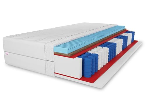MARPUR Matelas à Ressorts ensachés 100 x 200 cm H3/H4