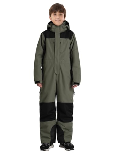 Image of GSOU SNOW Kids Snow Suit One Piece Ski Suit Boys Girls Snowboard Jumpsuits Waterproof Youth Snowsuit Outfit