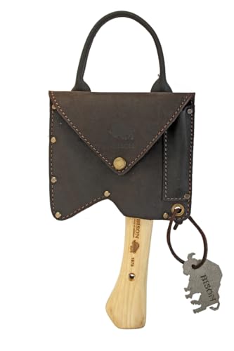 Bison Trekkingbeil Set 550g I Kleines Outdoor Beil mit kurzer Stiellänge...