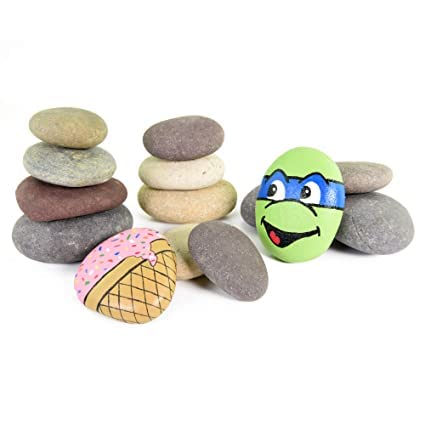Maalavya 2KG Flat Natural Pebbles for Painting Hand-Picked, Smooth Rock Painting and Drawing Stones Decorative Pebbles