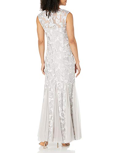 Image of Alex Evenings Women's Long Length Fit and Flare Mother of the Bride Dress with Godet Detail (Petite and Regular Sizes)