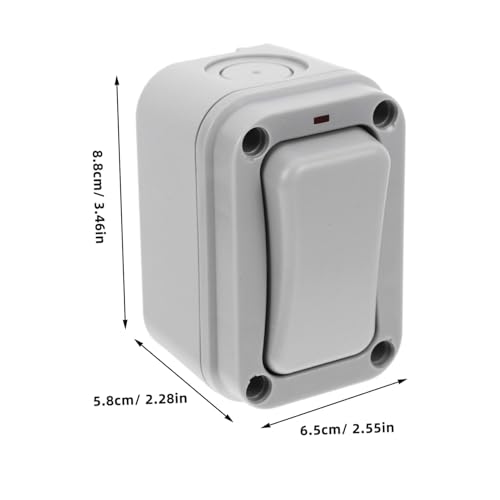 Interruptor exterior estanco IP66 con botón de timbre y luz para pared Artibetter 8