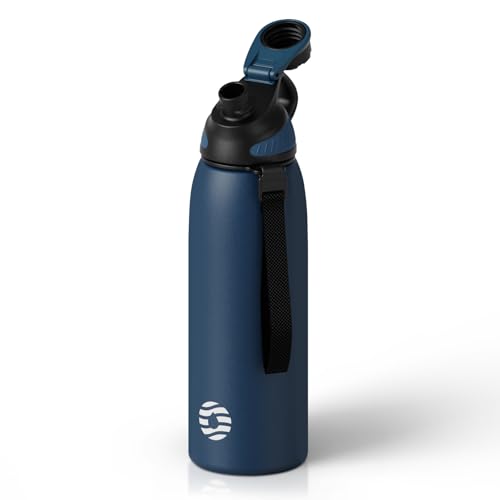 Image of Fjbottle Insulated Stainless Steel Water Bottle, 32 Oz Leakproof Water Bottles, Ice Reusable Tumbler, Double Wall Vacuum Jug, Lightweight Durable for Traveling & Sports, Workout, 32oz