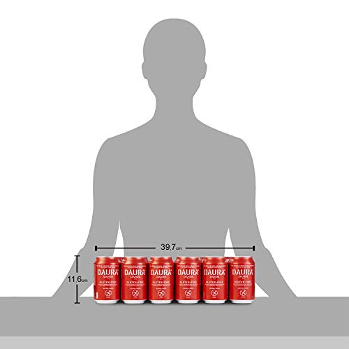 DAURA DAMM Ohne Gluten Bier 5.4% Alkohol (Pack 24 Dosen x 330ml) bier geschenk, biere der welt, bier set, Estrella Damm, geschenk set, geschenke für männer, höhle der löwen produkte