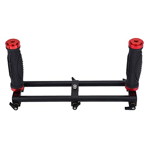Image of Dual Grip Handheld Stabilizer, Camera Dual Grip Extender Handle Gimbal Stabilizer Rig with 1 /4'' Screws and 3 /8 inch Screws for for Feiyu for Moza