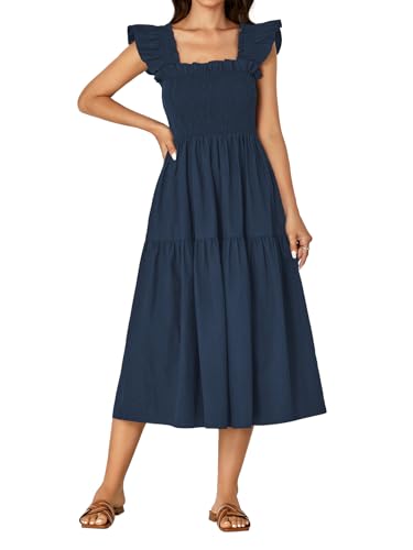 Image of Rooscier Women's A Line Smocked Midi Dress