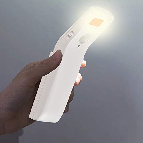 HJ Iluminación nocturna 6 LED 3000K, lámpara de detección inteligente del cuerpo humano PIR, con imán incorporado y placa posterior de doble cara de 3 m para armario, escaleras, pasillos, cocina, etc.