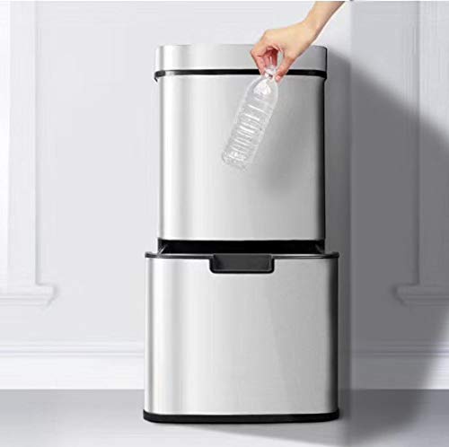 Vertak Edelstahl Mülltrennsysteme, Abfalleimer Sensor, mülleimer trennsystem, Mülltrennsysteme mit Sensor, Mülltrennsysteme mit 3 Fächern, Mülleimer küche - 3 Fach Mülleimer 62 Liter,Edelstahl Sensor - Image 8
