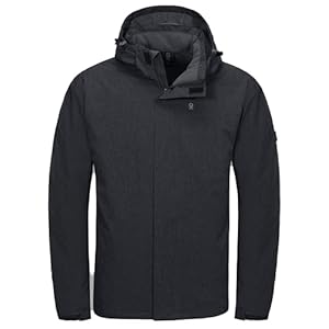 Little Donkey Andy Men’s Waterproof Ski Snowboarding Jacket Windproof Warm Coat with Detachable Hood