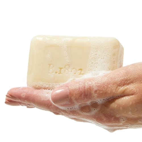 Image of Beekman 1802 Goat Milk Soap - Moisturizing Hand & Body Soap Bar with Shea Butter & Botanical Oils, Triple-Milled, Non-Drying, Made for Sensitive Skin, Glacial Mint & Eucalyptus 3.5 oz