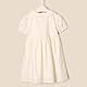 Amazon Essentials x Sofia Grainge Mädchen Kleid aus Baumwollsatin mit Kragen, Elfenbein, 3 Jahre