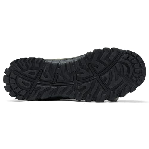 Men's Green Steel Toe Hiking Shoes, Industrial Safety Boots with Puncture Proof, Non Slip, Water Resistant, Comfortable for Construction, Outdoor, Work & Daily Use4